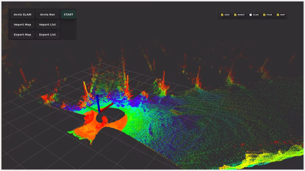 Software HYLE Rover Interfaccia mappa 3d lidar